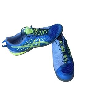 ASICS Vibrant Blue and Lime Sneakers